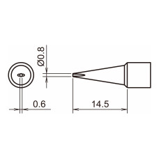 HAKKO T32-D08 Shape-0.8D soldering tip for FX-8806