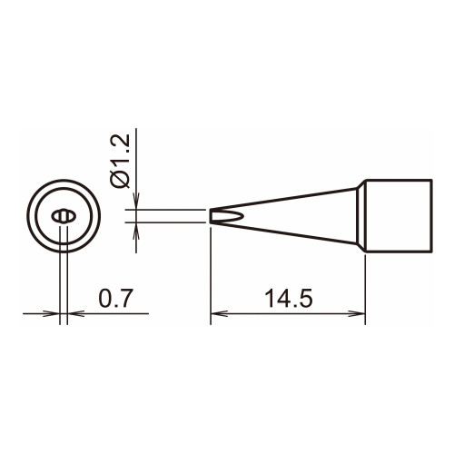 HAKKO T32-D12 Shape-1.2D soldering tip for FX-8806 HAKKO T32-D12 Shape-1.2D soldering tip for FX-8806