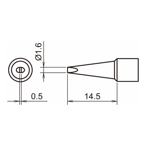 HAKKO T32-D16 Shape-1.6D soldering tip for FX-8806 HAKKO T32-D16 Shape-1.6D soldering tip for FX-8806