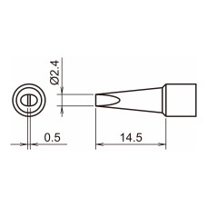 HAKKO T32-D24 Shape-2.4D soldering tip for FX-8806