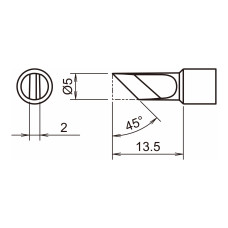 HAKKO T32-K Shape-K soldering tip for FX-8806
