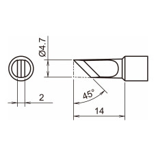 HAKKO T32-KF Shape-KF soldering tip for FX-8806