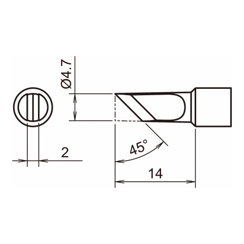 HAKKO T32-KF Shape-KF soldering tip for FX-8806
