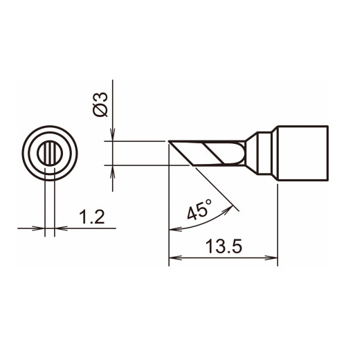 HAKKO T32-KU Shape-KU soldering tip for FX-8806