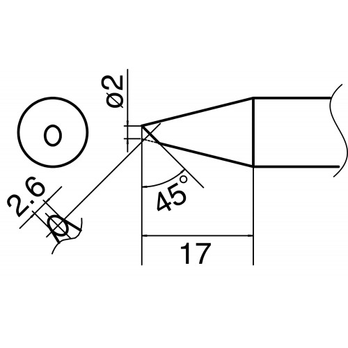HAKKO T33-BC2 Shape-2BC soldering tip for HAKKO FX-801