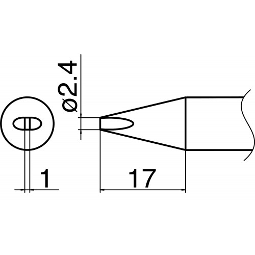 HAKKO T33-D24 Shape-2.4D soldering tip for HAKKO FX-801 HAKKO T33-D24 Shape-2.4D soldering tip for HAKKO FX-801