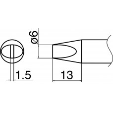 HAKKO T33-D6 Shape-6D soldering tip for HAKKO FX-801