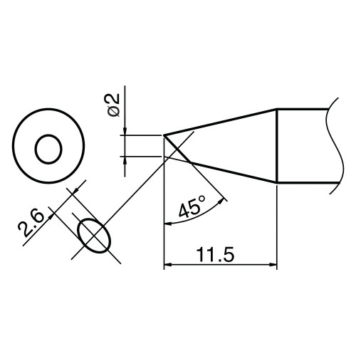 HAKKO T33-SSBC2 Soldering Tip Shape-2Ssbc For FX-8002. FX-8003 HAKKO T33-SSBC2 Soldering Tip Shape-2Ssbc For FX-8002. FX-8003