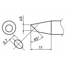 HAKKO T33-SSBC3 Soldering Tip Shape-3Ssbc For FX-8002. FX-8003