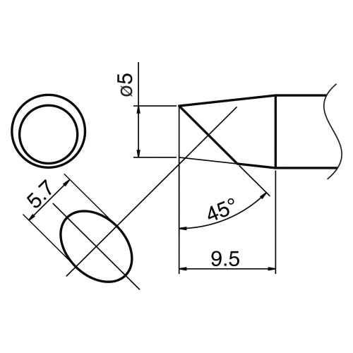HAKKO T33-SSBC5 Soldering Tip Shape-5Ssbc For FX-8002. FX-8003 HAKKO T33-SSBC5 Soldering Tip Shape-5Ssbc For FX-8002. FX-8003