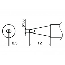 HAKKO T33-SSD16 Soldering Tip Shape-1.6Ssd For FX-8002. FX-8003