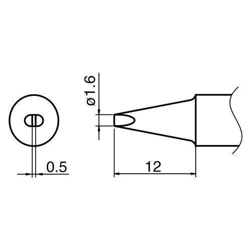 HAKKO T33-SSD16 Soldering Tip Shape-1.6Ssd For FX-8002. FX-8003 HAKKO T33-SSD16 Soldering Tip Shape-1.6Ssd For FX-8002. FX-8003