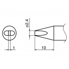 HAKKO T33-SSD24 Soldering Tip Shape-2.4Ssd For FX-8002. FX-8003