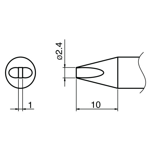 HAKKO T33-SSD24 Soldering Tip Shape-2.4Ssd For FX-8002. FX-8003 HAKKO T33-SSD24 Soldering Tip Shape-2.4Ssd For FX-8002. FX-8003