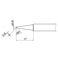 HAKKO T34-C08 Soldering Tip Shape-0.8C For FX-650