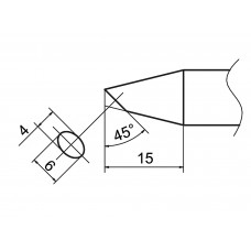 HAKKO T37-BC4 Soldering Tip with Shape-4BC for FX-8004 and FX-8005