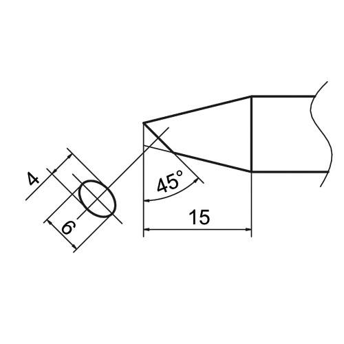 HAKKO T37-BC4 Soldering Tip with Shape-4BC for FX-8004 and FX-8005 HAKKO T37-BC4 Soldering Tip with Shape-4BC for FX-8004 and FX-8005