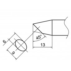 HAKKO T37-BC6 Soldering Tip with Shape-6BC for FX-8004 and FX-8005