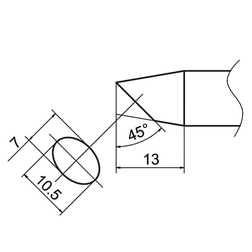 HAKKO T37-BC7 Soldering Tip with Shape-7BC for FX-8004 and FX-8005