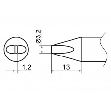 HAKKO T37-D32 Soldering Tip with Shape-3.2D for FX-8004 and FX-8005