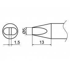 HAKKO T37-D5 Soldering Tip with Shape-5D for FX-8004 and FX-8005