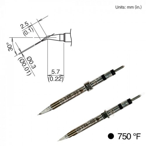 HAKKO T38-02J Soldering Tip, 400ﾟc/750ﾟf, Shape-Js For FX-1003