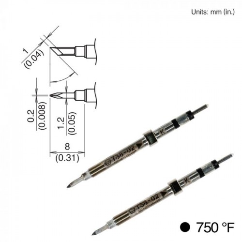 HAKKO T38-02K Soldering Tip, 400゚c/750゚f, Shape-K For FX-1003 HAKKO T38-02K Soldering Tip, 400゚c/750゚f, Shape-K For FX-1003