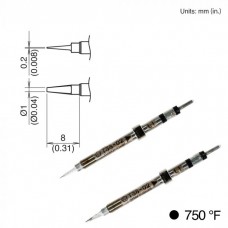 HAKKO T38-02L1 Soldering Tip, 400ﾟc/750ﾟf, Shape-1L For FX-1003