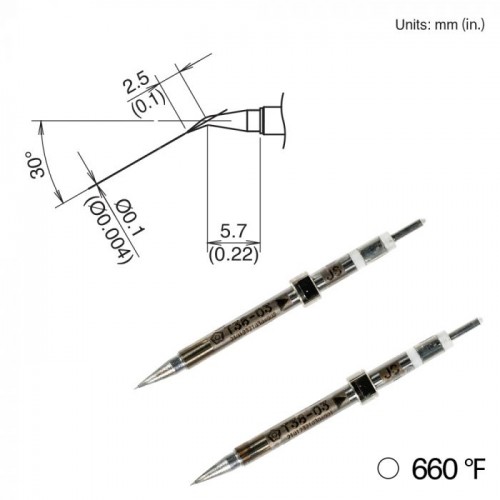 HAKKO T38-03JS Soldering Tip, 350゚c/660゚f, Shape-J For FX-1003 HAKKO T38-03JS Soldering Tip, 350゚c/660゚f, Shape-J For FX-1003