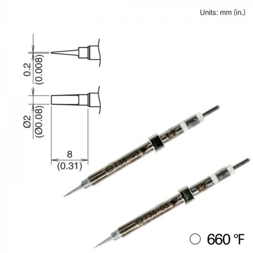 HAKKO T38-03L2 Soldering Tip, 350゚c/660゚f, Shape-2L For FX-1003 HAKKO T38-03L2 Soldering Tip, 350゚c/660゚f, Shape-2L For FX-1003