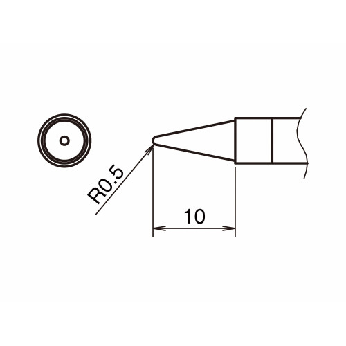 HAKKO T39-B05 Soldering Tip Shape-0.5B HAKKO T39-B05 Soldering Tip Shape-0.5B