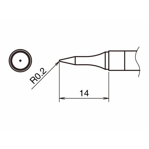 HAKKO T39-BS02 Soldering Tip Shape-0.2BS HAKKO T39-BS02 Soldering Tip Shape-0.2BS