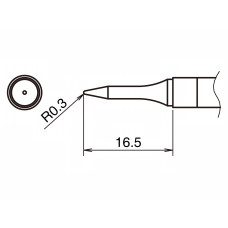 HAKKO T39-BS03 Soldering Tip Shape-0.3BS
