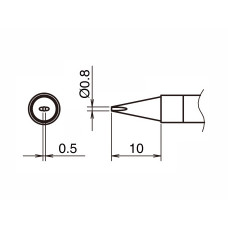 HAKKO T39-D08 Soldering Tip Shape-0.8D