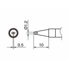HAKKO T39-D12 Soldering Tip Shape-1.2D