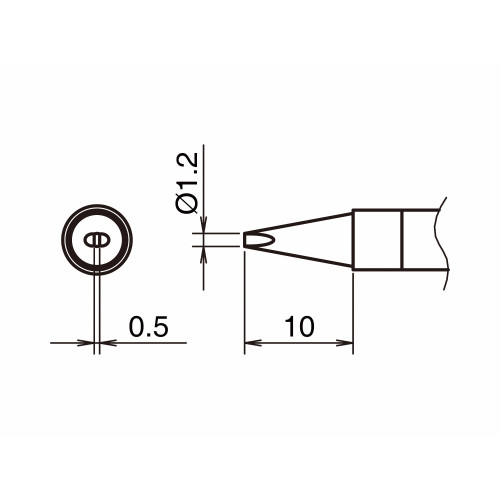HAKKO T39-D12 Soldering Tip Shape-1.2D HAKKO T39-D12 Soldering Tip Shape-1.2D