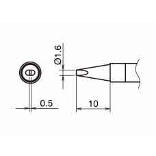 HAKKO T39-D16 Soldering Tip Shape-1.6D