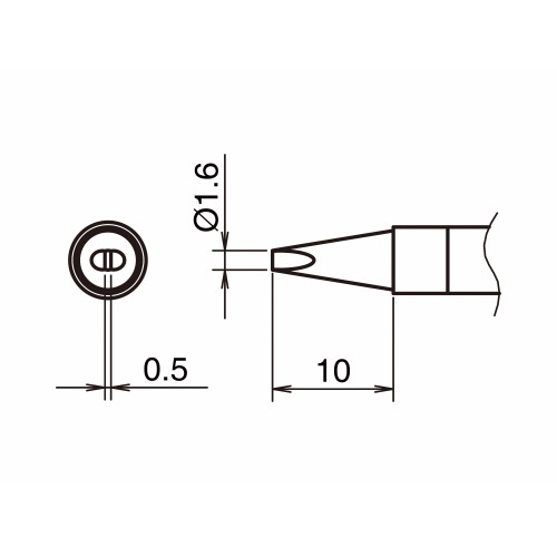 HAKKO T39-D16 Soldering Tip Shape-1.6D HAKKO T39-D16 Soldering Tip Shape-1.6D