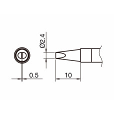 HAKKO T39-D24 Soldering Tip Shape-2.4D