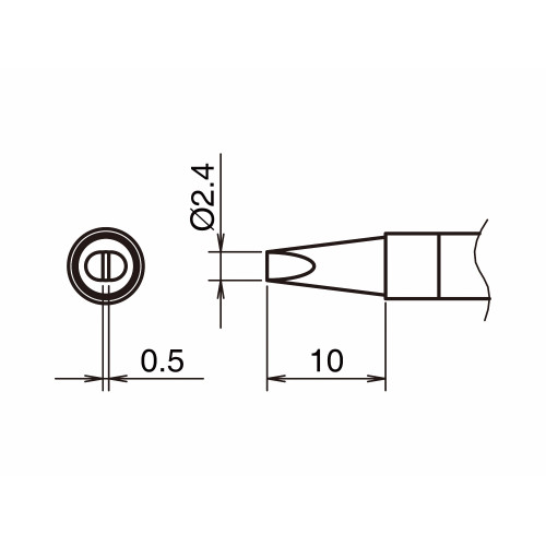 HAKKO T39-D24 Soldering Tip Shape-2.4D HAKKO T39-D24 Soldering Tip Shape-2.4D