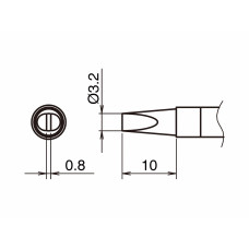 HAKKO T39-D32 Soldering Tip Shape-3.2D
