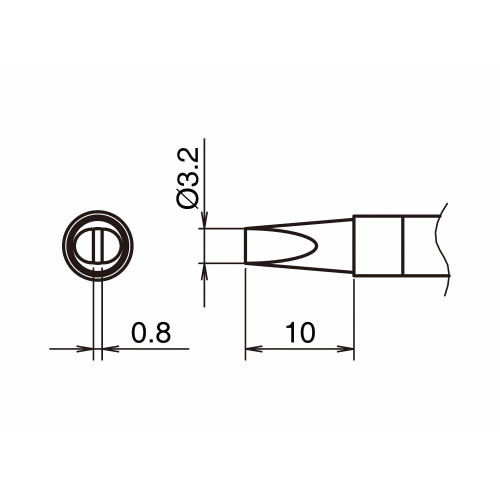 HAKKO T39-D32 Soldering Tip Shape-3.2D HAKKO T39-D32 Soldering Tip Shape-3.2D
