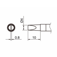 HAKKO T39-D4 Soldering Tip Shape-4D