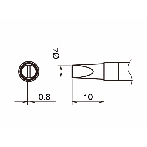 HAKKO T39-D4 Soldering Tip Shape-4D