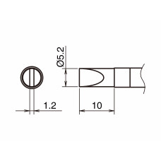 HAKKO T39-D52 Soldering Tip Shape-5.2D