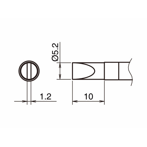 HAKKO T39-D52 Soldering Tip Shape-5.2D
