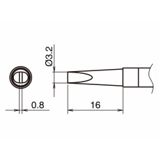 HAKKO T39-DL32 Soldering Tip Shape-3.2Dl