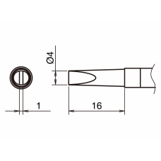 HAKKO T39-DL4 Soldering Tip Shape-4Dl