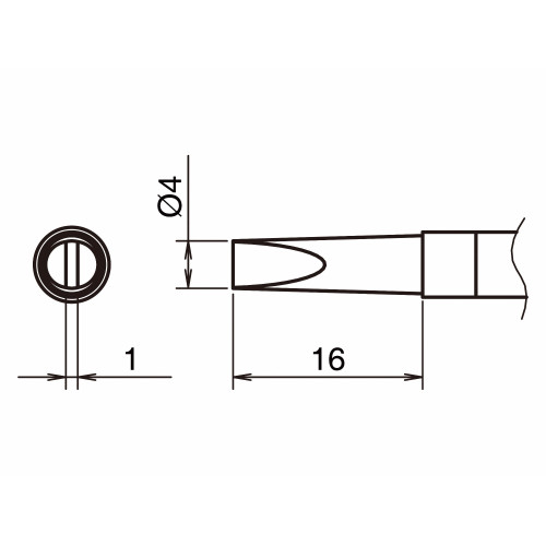 HAKKO T39-DL4 Punta Saldante Formato-4Dl