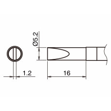 HAKKO T39-DL52 Soldering Tip Shape-5.2Dl